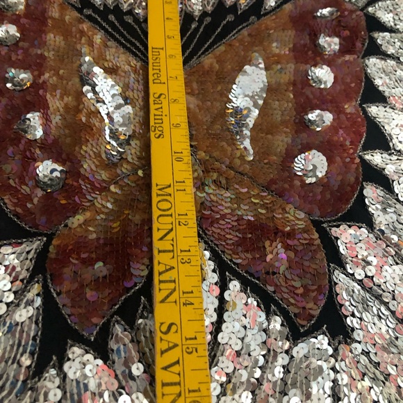 Ladies silk sequin butterfly top - Picture 8 of 8